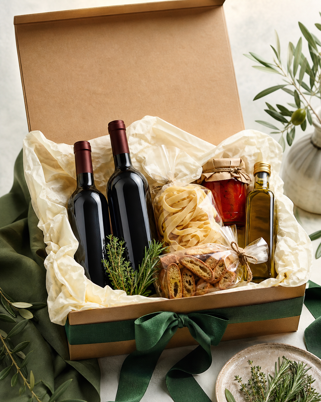 Box gastronomico Autentyco con vini e specialità italiane